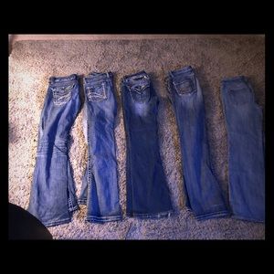 5 pairs of jeans. $15 a piece.